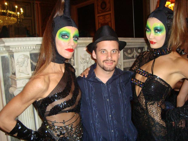 Charles Spinella with Models wearing Botezatu Bird Designs