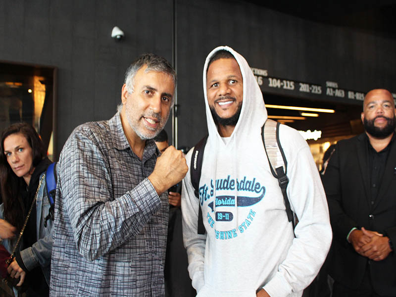 Dr Abbey with 2 time WBC Super Middleweight Champion Anthony “The Dog” Dirrell