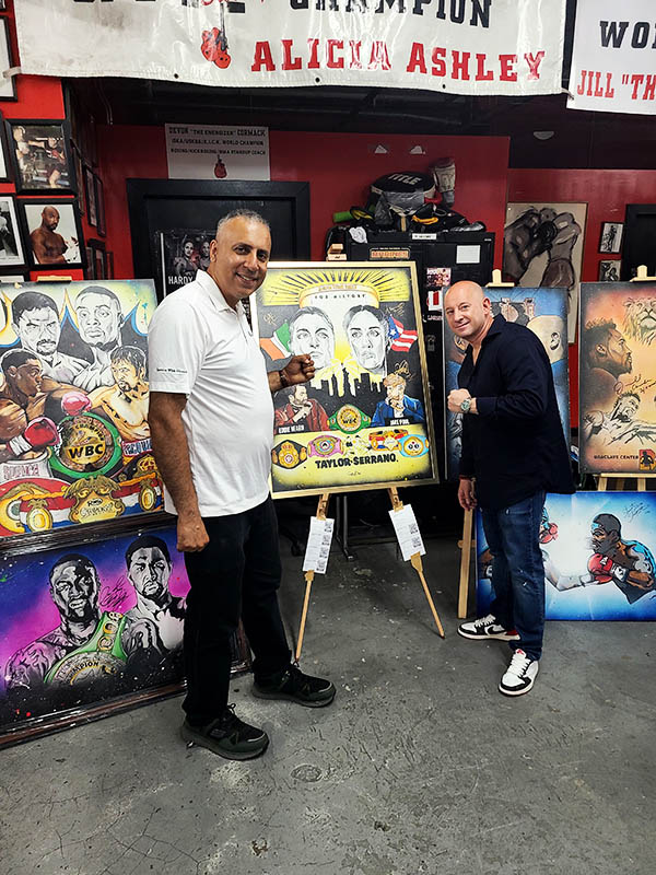 Dr Abbey with Artist Tony Nasa Gramegna