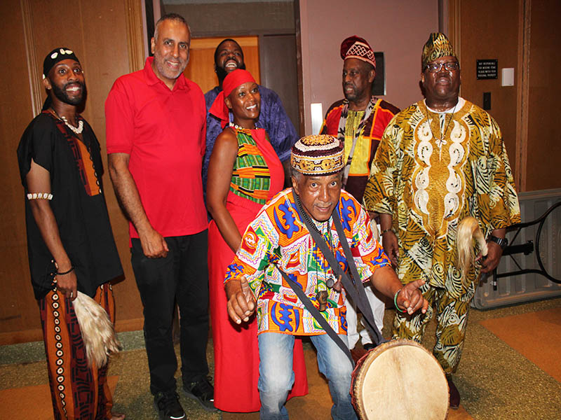 Dr Abbey with Bokandeye African American Dancers & Drummers