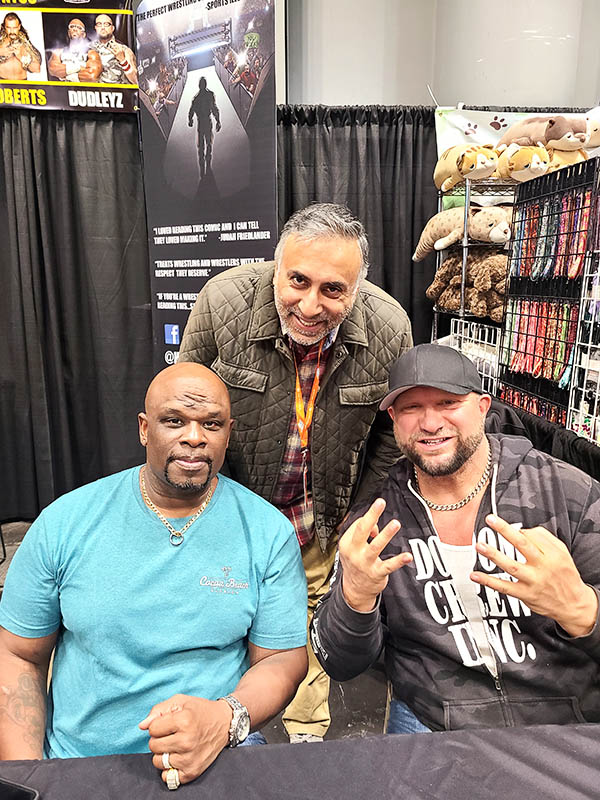 Dr Abbey with Bubba Ray D-Von Dudley of Dudley Boyz WWE World Tag Team Champions