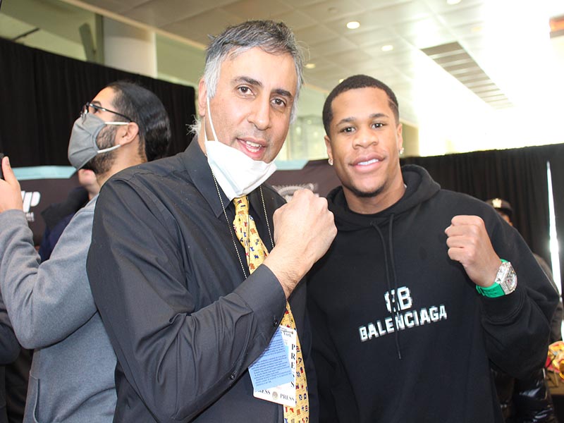 Dr Abbey with Devin Haney WBC Lightweight World Boxing Champion