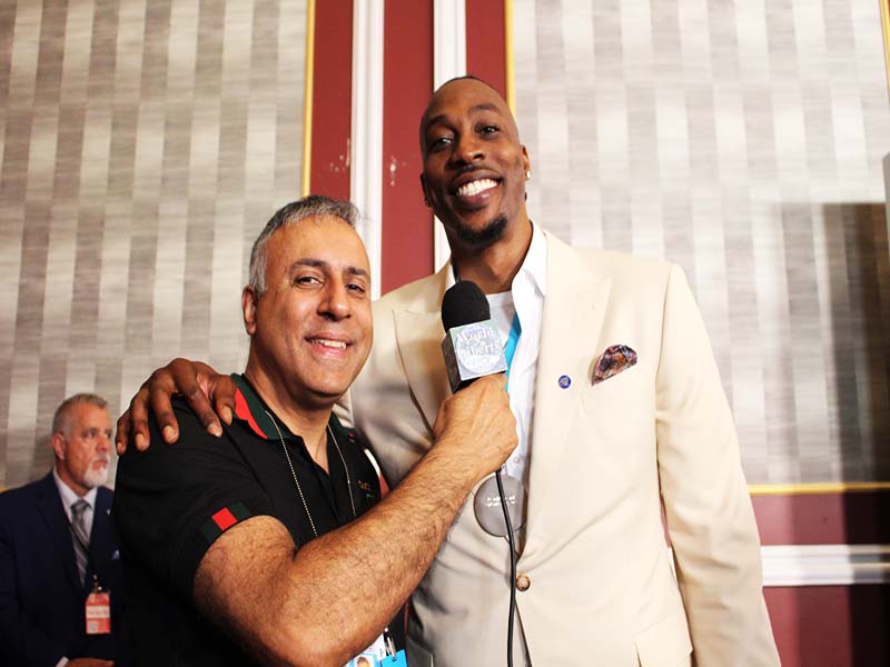 Dr Abbey with Dwight Superman Howard NBA Champion