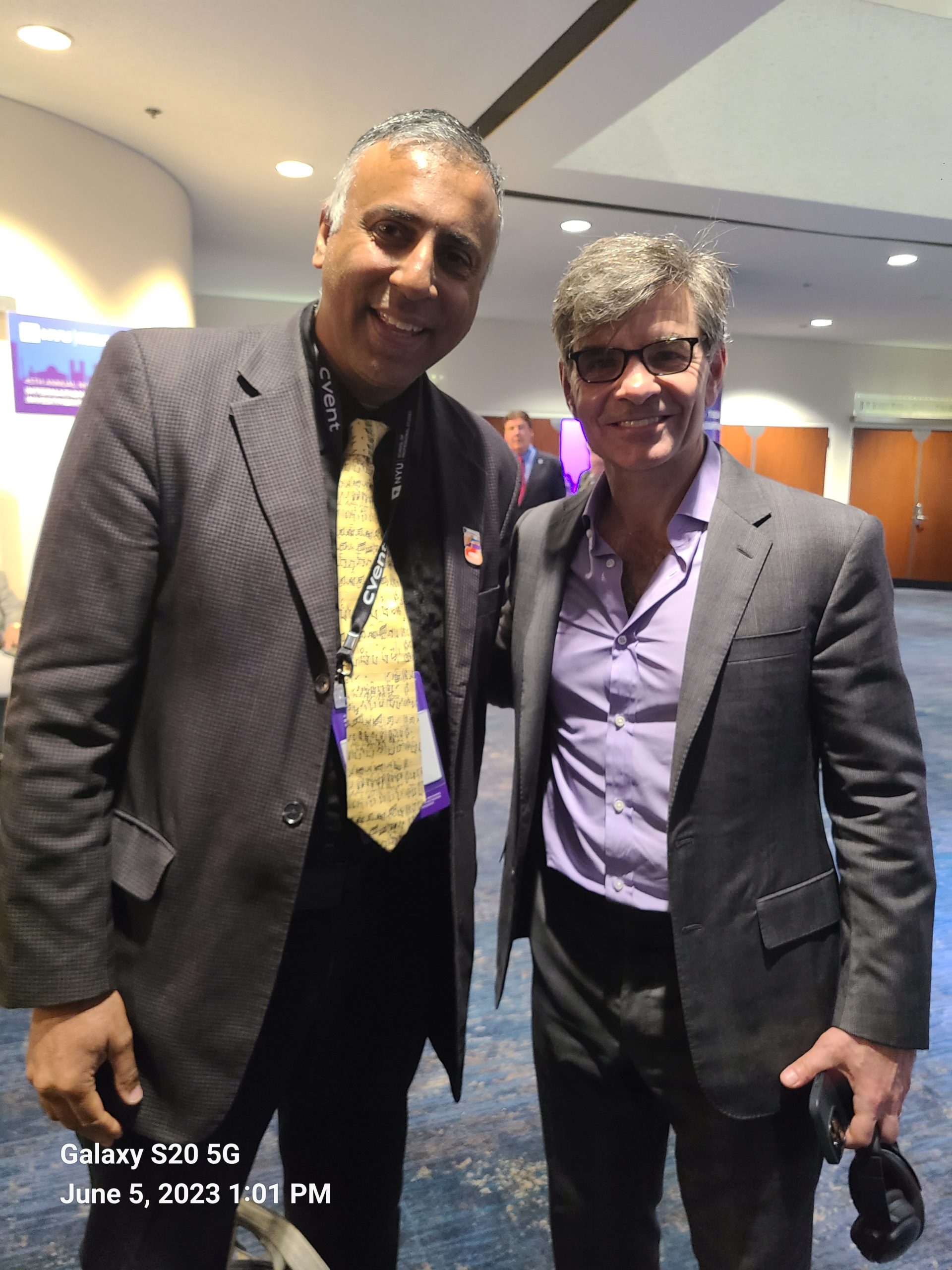 Dr Abbey with George Stephanopoulos Political Commentator