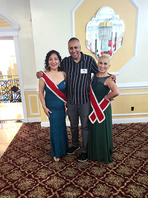Dr Abbey with Olga Torres & Partner organizers or Peruvian Indep Day 2023