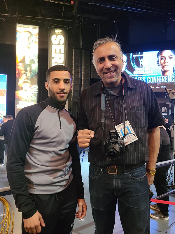 Dr Abbey with Olympic Gold Medalist Galal Yafai