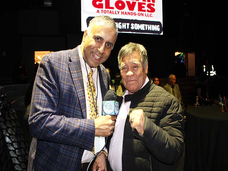 Dr Abbey with Rubén Olivares the Greatest Bantamweight Boxer of all time
