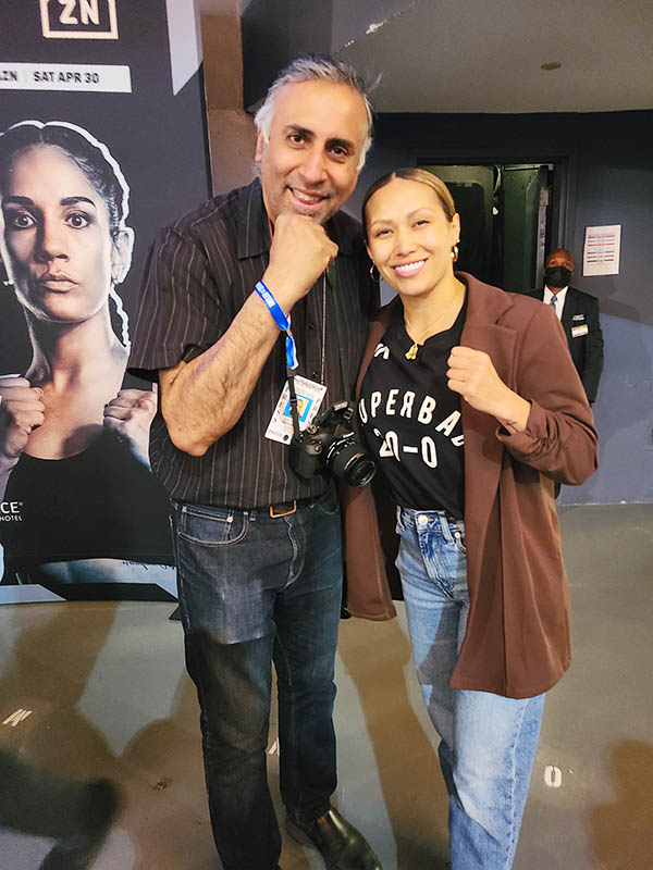 Dr Abbey with Seniesa Estrada 2 Time Women’s World Boxing Champion