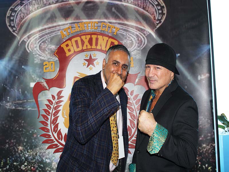 Dr Abbey with Vinny Paz Boxing Champion