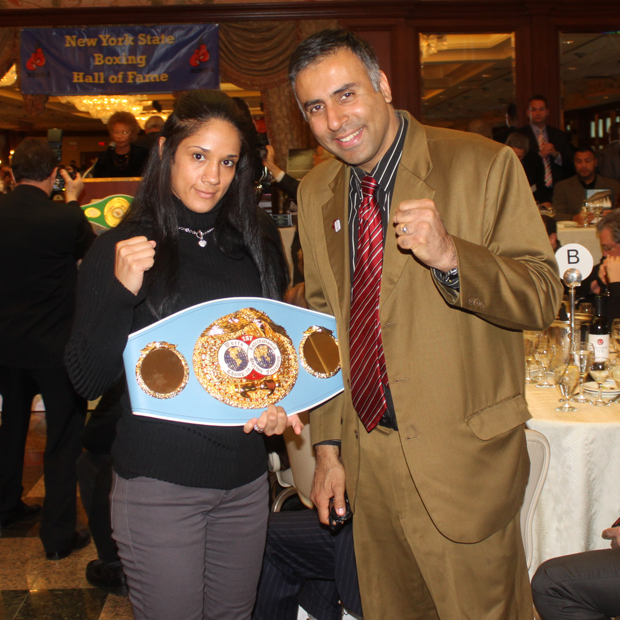 Dr Abbey with Womens IBF,World Boxing Champion ,Amanda “The Real Deal” Serrano