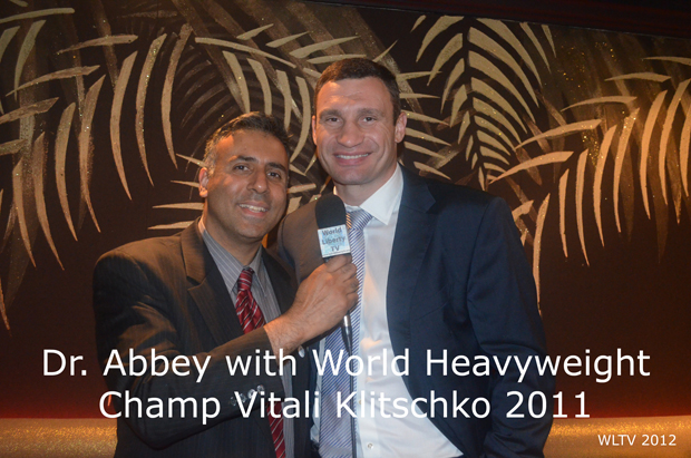 Dr. Abbey with World Heavyweight Champ Vitali Klitschko 2011