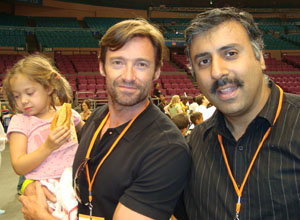 Dr.Abbey with Actor Hugh Jackman with his daughter