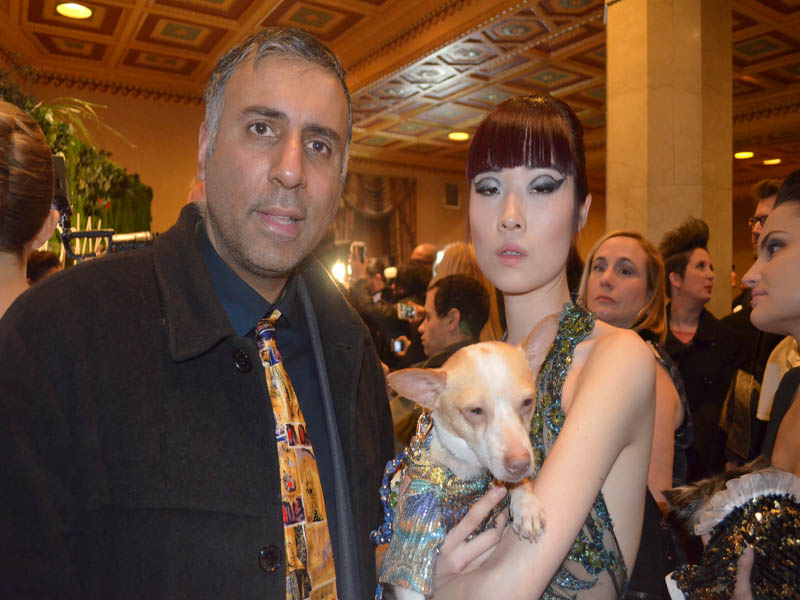 Dr.Abbey with Anthony Rubio Designs Dog Designer  Clothing