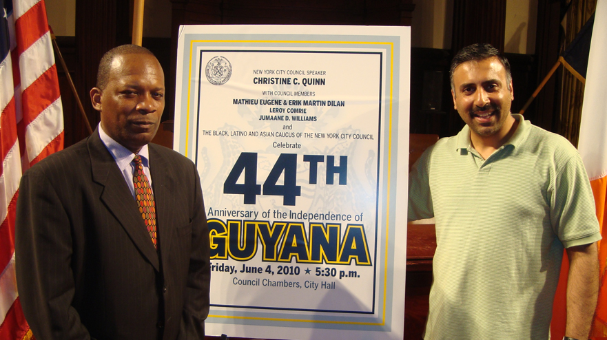 Dr.Abbey with Antony Carter of The Guyanese Organization