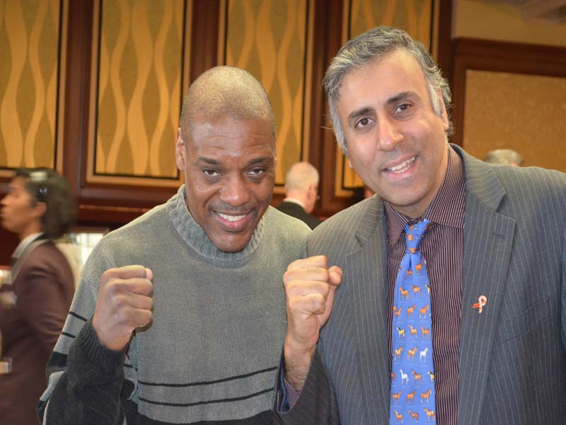 Dr.Abbey with Dennis Milton Boxing Contender