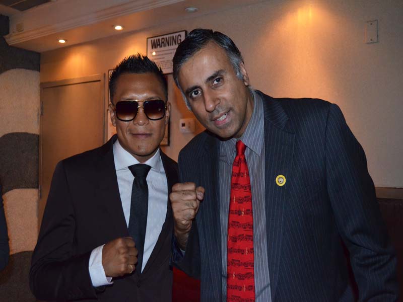 Dr.Abbey with Francisco Vargas WBC Super Featherweight World Champion