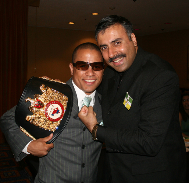 Dr.Abbey with Gato Figueroa,NABF Boxing Champ