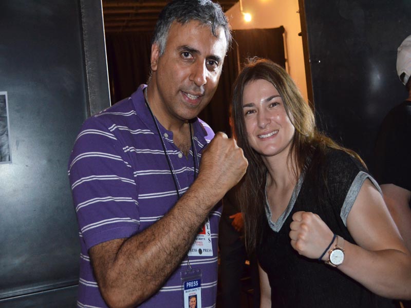 Dr.Abbey with IBF women’s lightweight champion Katie Taylor