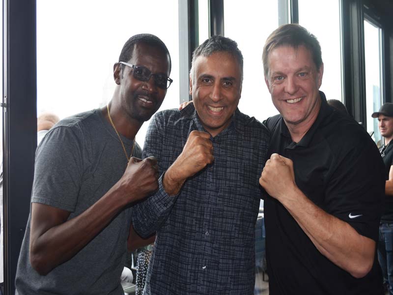 Dr.Abbey with Mark Breland & Jay Deas Trainer of Wilder