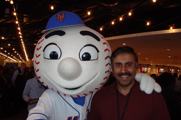 Dr.Abbey with Mets Mascot