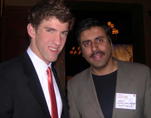 Dr.Abbey with Michael Phelps Olympic Great For Swimming  2009