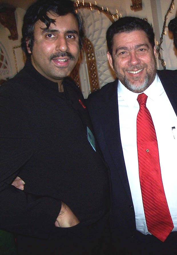 Dr.Abbey with Prime Minister  Ralph Gondalves of SVG