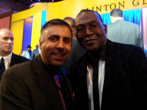 Dr.Abbey with Randy Jackson Record Producer