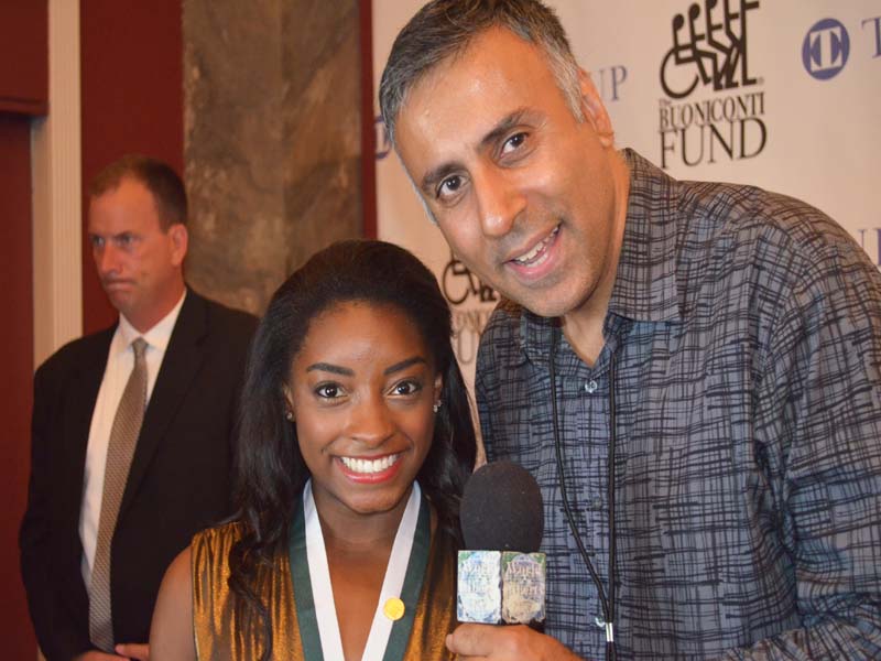 Dr.Abbey with Simone Biles 4 Time Olympic Gold Medal Gymnast