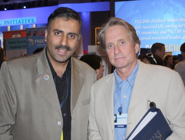 Dr.Abbey with Superstar Actor Michael Douglas