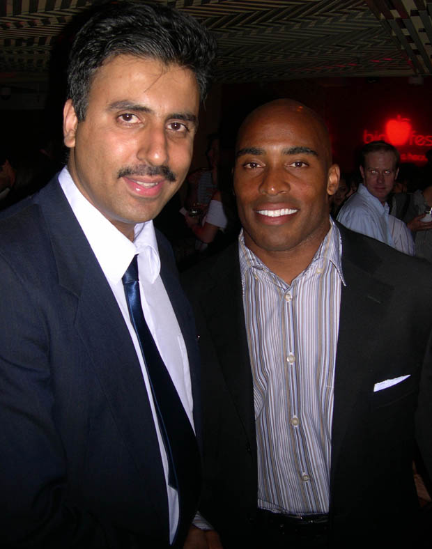 Dr.Abbey with Tiki Barber NY Giants Player
