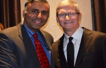 Dr. Abbey with Tim Cook CEO Apple Inc