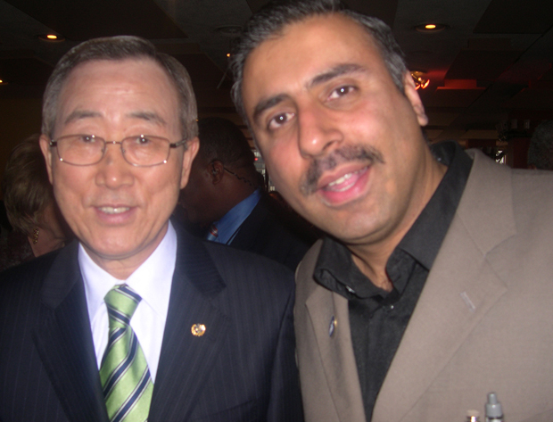 Dr.Abbey with UN Secetary General Ban-KI Moon 2009