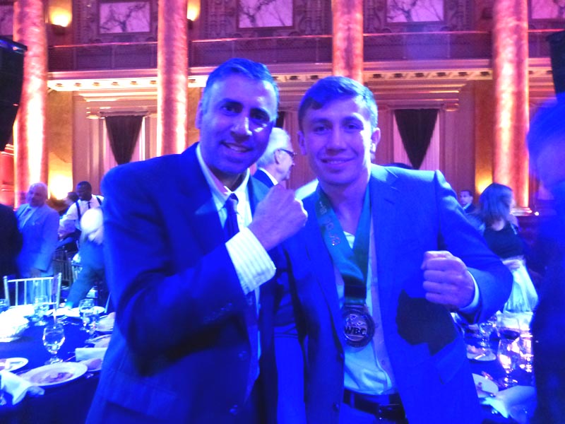 Dr.Abbey with World Middleweight Boxing Champ Gennady Golovkin