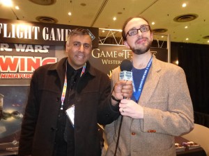 Dr.Abbey with Bryan Bornmueller of Fantasy Flight Games