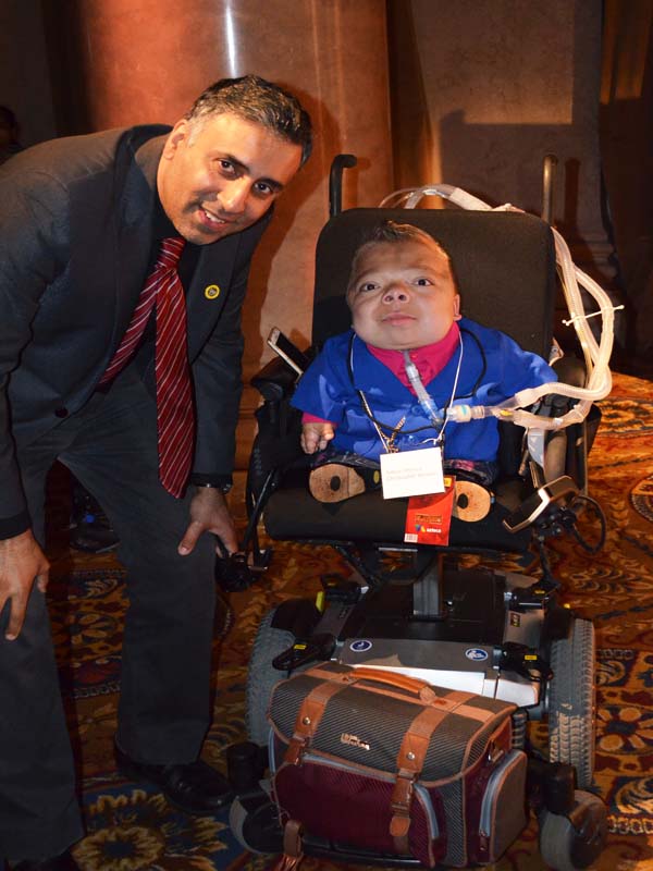 Dr.Abbey with Christopher Alvarez Thanatophoric dysplasia sufferer