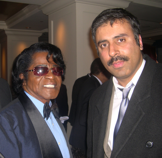 Dr.Abbey with James Brown King of Soul World Liberty TV