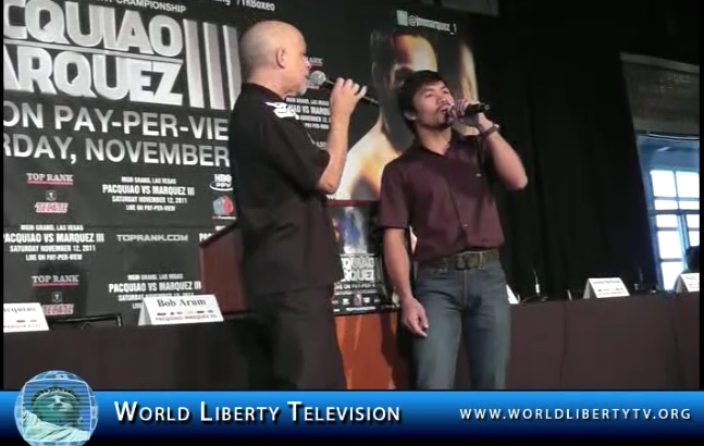Live Duet Performance by Dan Hill & Manny Pacquiao of the Classic Hit “When We Touch” – 2011