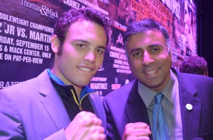 Dr.Abbey with Julio Cesar Chavez Jr, Former World Middleweight Boxing Champion