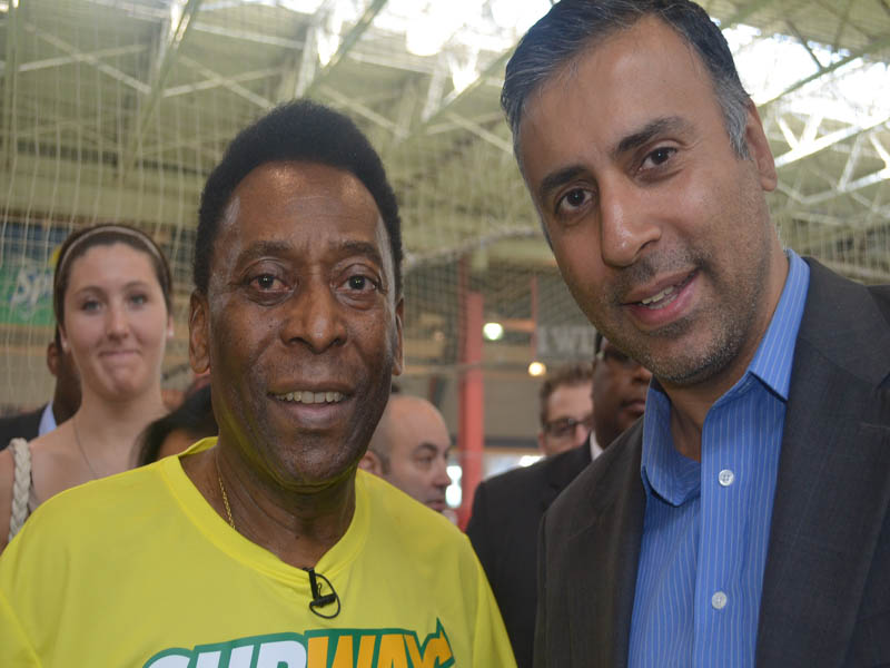 Dr.Abbey with Pele Greatest Soccer Player of all times