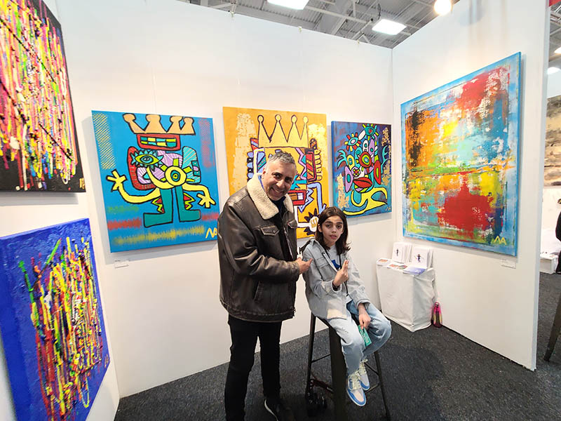 Dr Abbey with Worlds Youngest Artist Mikail Akar