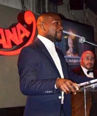 Floyd making his Acceptance Speech