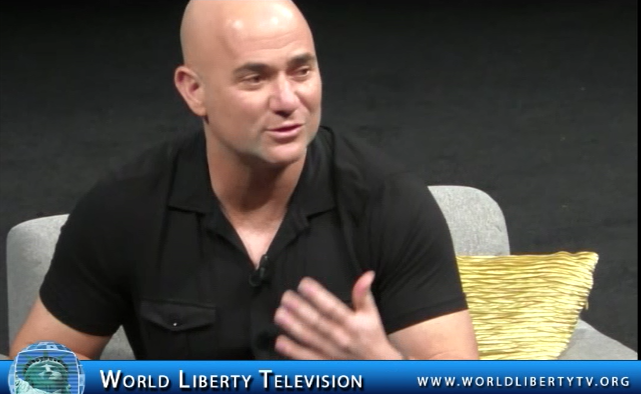 Andre Agassi Tennis great  and Philanthropist  interview at WOBI NY Forum -2016