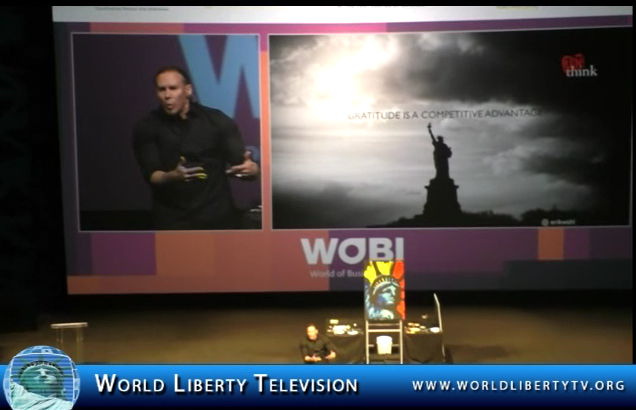 Erik Wahl Internationally-recognized graffiti artist presentation at WOBI NY Forum -2016