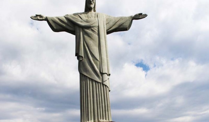 Christ the Redeemer (Cristo Redentor)  7th wonder of the World in Rio de Janeiro Brazil-2017