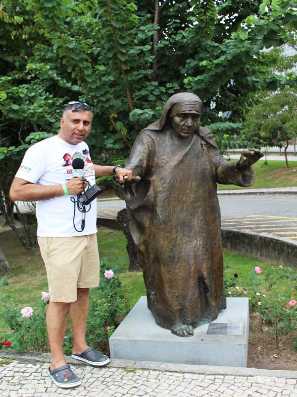 Mother Teresa Statue at St Augustine Cathedral Rio Brazil