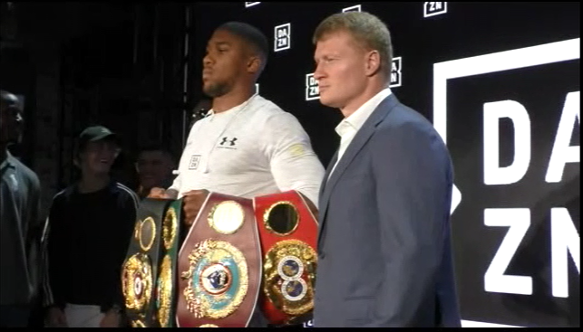 Anthony Joshua vs. Alexander Povetkin  NY Press Conf  at DAZN USA Launch -2018