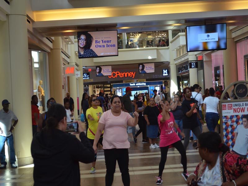 Shoppers at Bay Plaza Mall 