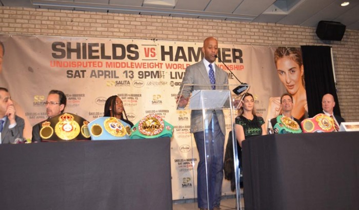 Claressa  Sheilds vs. Christina Hammer NY Press Conf  for Undisputed Middleweight belts