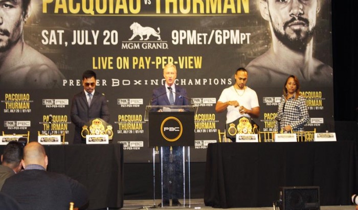 Manny Pacquiao  VS Keith Thurman in WBA WORLD 147 IBS Championship NY Pr Conf-2019
