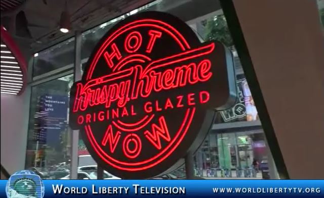 Krispy Kreme opens Giant Mega Store at Times Square NYC-2020